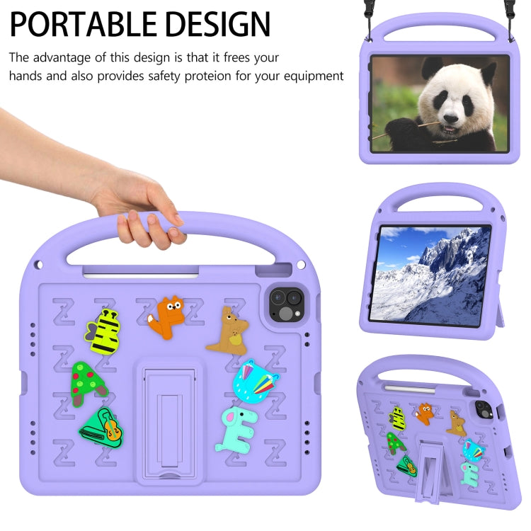 For iPad Air 2022 10.9 / Pro 11 2022 Cartoon Sparrow EVA Shockproof Tablet Case(Taro Purple) - iPad Pro 11 (2022/2021) Cases by buy2fix | Online Shopping UK | buy2fix