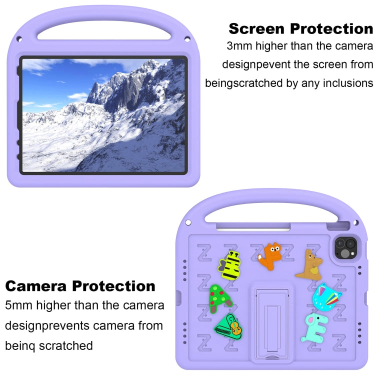For iPad Air 2022 10.9 / Pro 11 2022 Cartoon Sparrow EVA Shockproof Tablet Case(Taro Purple) - iPad Pro 11 (2022/2021) Cases by buy2fix | Online Shopping UK | buy2fix