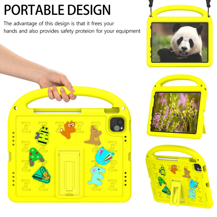 For iPad Air 2022 10.9 / Pro 11 2022 Cartoon Sparrow EVA Shockproof Tablet Case(Yellow) - iPad Pro 11 (2022/2021) Cases by buy2fix | Online Shopping UK | buy2fix