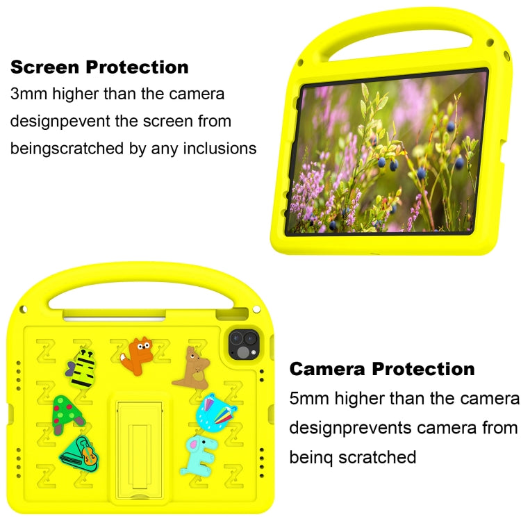 For iPad Air 2022 10.9 / Pro 11 2022 Cartoon Sparrow EVA Shockproof Tablet Case(Yellow) - iPad Pro 11 (2022/2021) Cases by buy2fix | Online Shopping UK | buy2fix