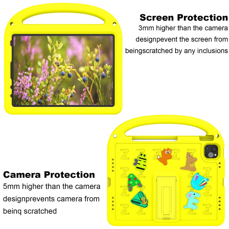 For iPad Air 2022 10.9 / Pro 11 2022 Cartoon Sparrow EVA Shockproof Tablet Case(Yellow) - iPad Pro 11 (2022/2021) Cases by buy2fix | Online Shopping UK | buy2fix