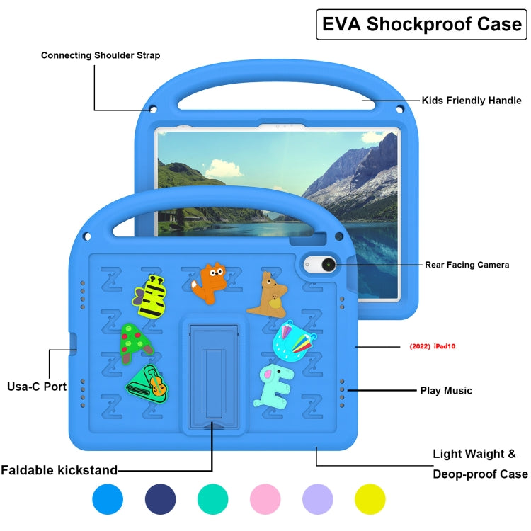 For iPad 2025 / 2022 Cartoon Sparrow EVA Shockproof Tablet Case(Blue) - iPad 2025 / 2022 Cases by buy2fix | Online Shopping UK | buy2fix