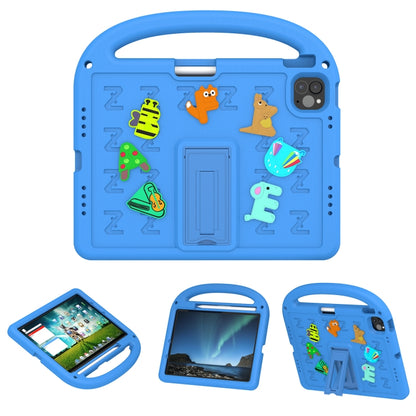 For iPad Air 11 2025 / 2024 Cartoon Sparrow EVA Shockproof Tablet Case(Blue) by buy2fix