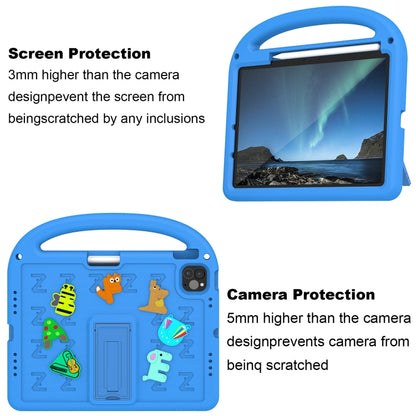 For iPad Air 11 2025 / 2024 Cartoon Sparrow EVA Shockproof Tablet Case(Blue) by buy2fix