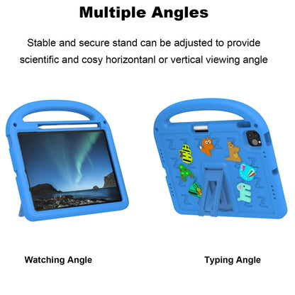 For iPad Air 11 2025 / 2024 Cartoon Sparrow EVA Shockproof Tablet Case(Blue) by buy2fix