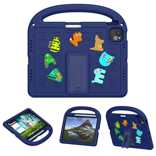 For iPad Air 11 2026 / 2025 / 2024 Cartoon Sparrow EVA Shockproof Tablet Case(Navy Blue)
