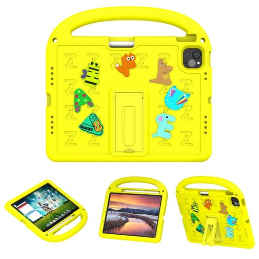 For iPad Air 11 2025 / 2024 Cartoon Sparrow EVA Shockproof Tablet Case(Yellow) by buy2fix