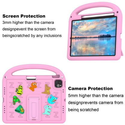 For iPad Pro 11 2025 / 2024 Cartoon Sparrow EVA Shockproof Tablet Case(Pink) by buy2fix