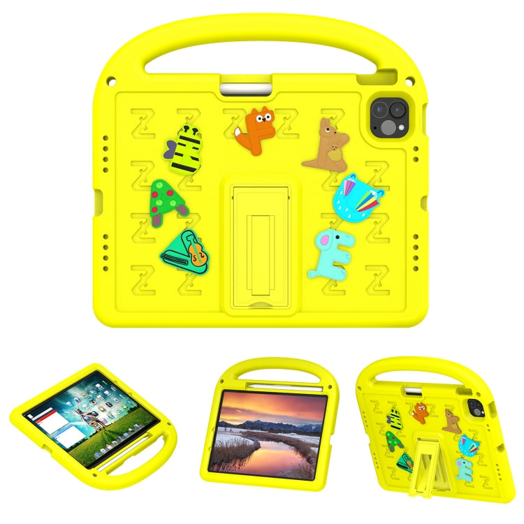 For iPad Pro 11 2025 / 2024 Cartoon Sparrow EVA Shockproof Tablet Case(Yellow) by buy2fix