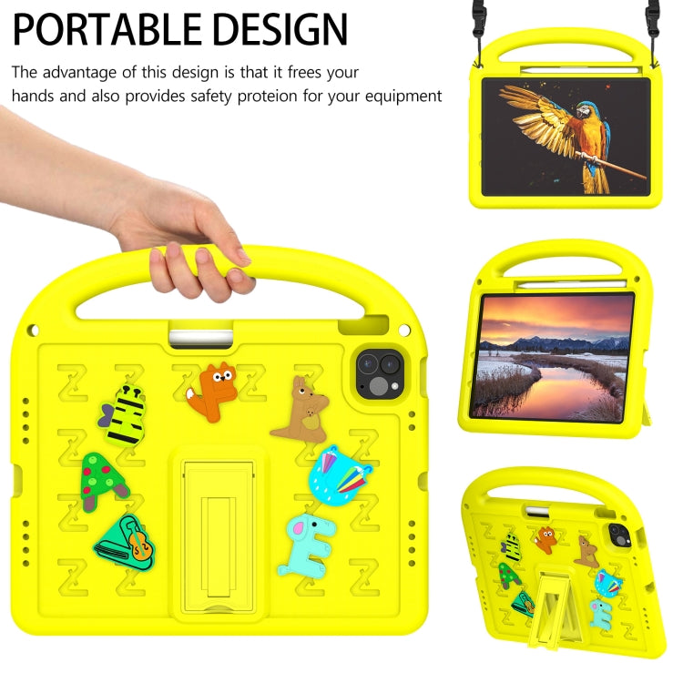 For iPad Pro 11 2025 / 2024 Cartoon Sparrow EVA Shockproof Tablet Case(Yellow) by buy2fix