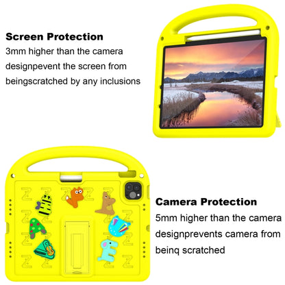 For iPad Pro 11 2025 / 2024 Cartoon Sparrow EVA Shockproof Tablet Case(Yellow) by buy2fix