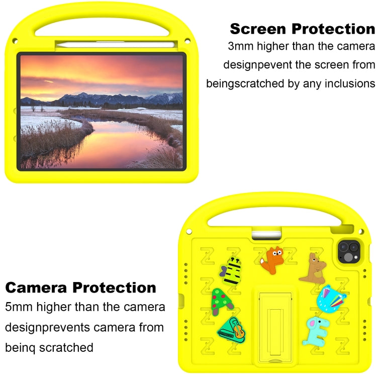 For iPad Pro 11 2025 / 2024 Cartoon Sparrow EVA Shockproof Tablet Case(Yellow) by buy2fix