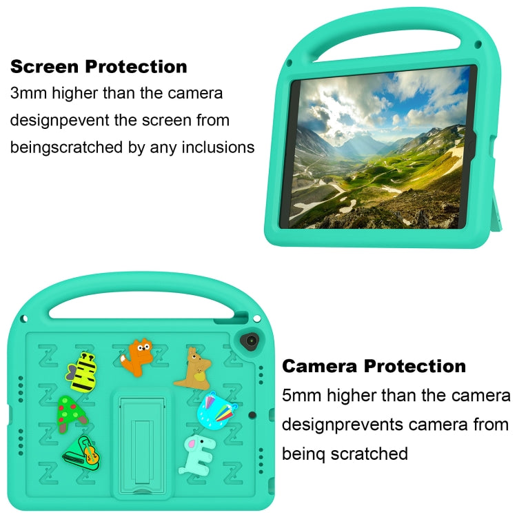 For iPad 10.2 / Air 3 10.5 Cartoon Sparrow EVA Shockproof Tablet Case(Glacier Green) - iPad 10.2 Cases by buy2fix | Online Shopping UK | buy2fix