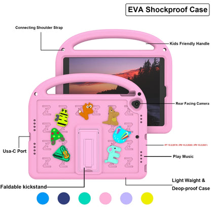 For iPad 10.2 / Air 3 10.5 Cartoon Sparrow EVA Shockproof Tablet Case(Pink) - iPad 10.2 Cases by buy2fix | Online Shopping UK | buy2fix