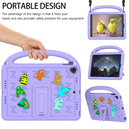 For iPad 10.2 / Air 3 10.5 Cartoon Sparrow EVA Shockproof Tablet Case(Taro Purple) - iPad 10.2 Cases by buy2fix | Online Shopping UK | buy2fix