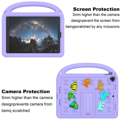 For iPad 10.2 / Air 3 10.5 Cartoon Sparrow EVA Shockproof Tablet Case(Taro Purple) - iPad 10.2 Cases by buy2fix | Online Shopping UK | buy2fix