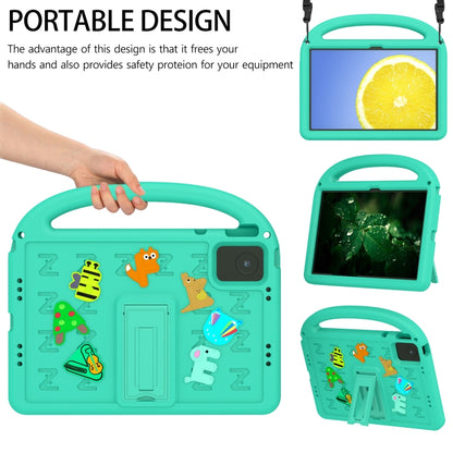 For Lenovo Tab M11 / Xiaoxin Pad 11 2024 Cartoon Sparrow EVA Shockproof Tablet Case(Glacier Green) - Lenovo by buy2fix | Online Shopping UK | buy2fix