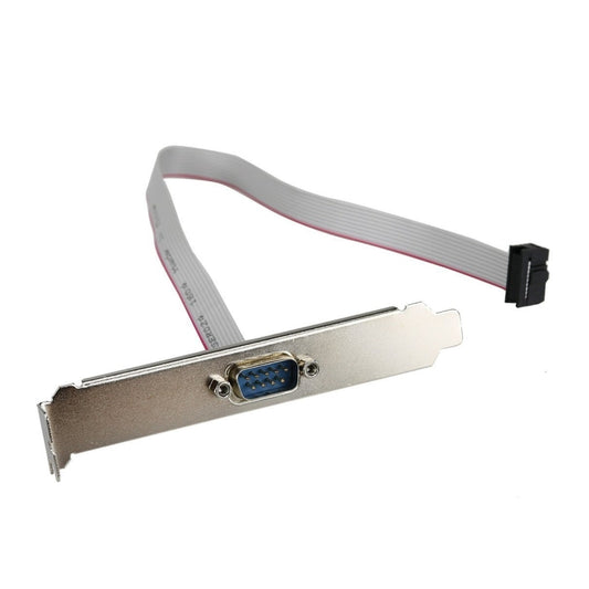 JUNSUNMAY DB9 9Pin Male to IDC 10Pin Female Ribbon Cable RS232 Serial Header Flat Cable, 28cm by JUNSUNMAY