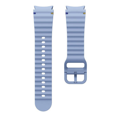 For Samsung Galaxy Watch 7 40 / 44mm Wave Pattern Stitched Silicone Watch Band(Light Blue) - Watch Bands by buy2fix | Online Shopping UK | buy2fix
