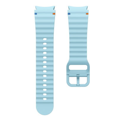For Samsung Galaxy Watch 5 Pro Wave Pattern Stitched Silicone Watch Band(Light Blue) - Watch Bands by buy2fix | Online Shopping UK | buy2fix