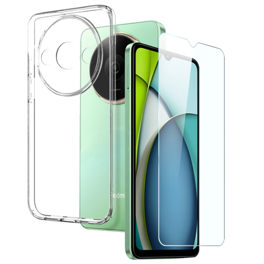 For Xiaomi Redmi A3x 4G NORTHJO Transparent TPU Phone Case with Tempered Glass Film(Transparent) - Xiaomi Cases by NORTHJO | Online Shopping UK | buy2fix