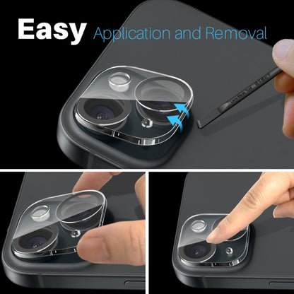 For iPhone 15 / 15 Plus NORTHJO Camera Lens Protector 3D Night Shot Tempered Glass Film(Black) - iPhone 15 Plus Tempered Glass by NORTHJO | Online Shopping UK | buy2fix