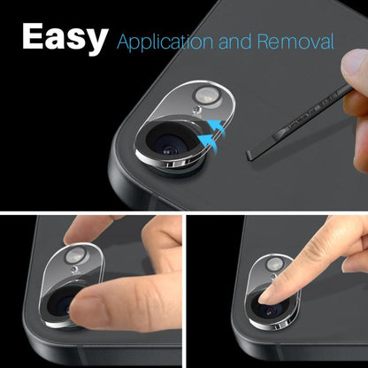 For iPhone 16e NORTHJO Camera Lens Protector 3D Night Shot Tempered Glass Film(Black) - iPhone 16e Tempered Glass by NORTHJO | Online Shopping UK | buy2fix