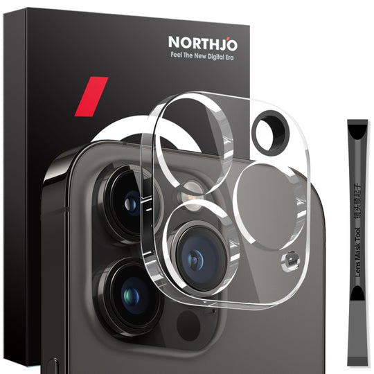 For iPhone 14 Pro / 14 Pro Max NORTHJO Camera Lens Protector 3D HD Tempered Glass Film(Clear)