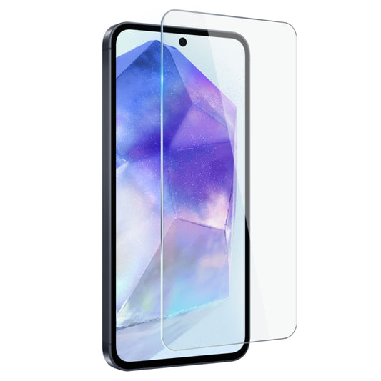For Samsung Galaxy A55 5G NORTHJO 3 in 1 TPU Phone Case with Screen Protector and Lens Film(Transparent) - Galaxy Phone Cases by NORTHJO | Online Shopping UK | buy2fix