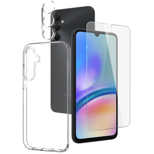 For Samsung Galaxy A05s 4G NORTHJO 3 in 1 TPU Phone Case with Screen Protector and Lens Film(Transparent) - Galaxy Phone Cases by NORTHJO | Online Shopping UK | buy2fix