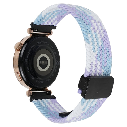 For Ticwatch Pro 3 Ultra 22mm Magnetic Buckle Braided Watch Band(Violet) by buy2fix