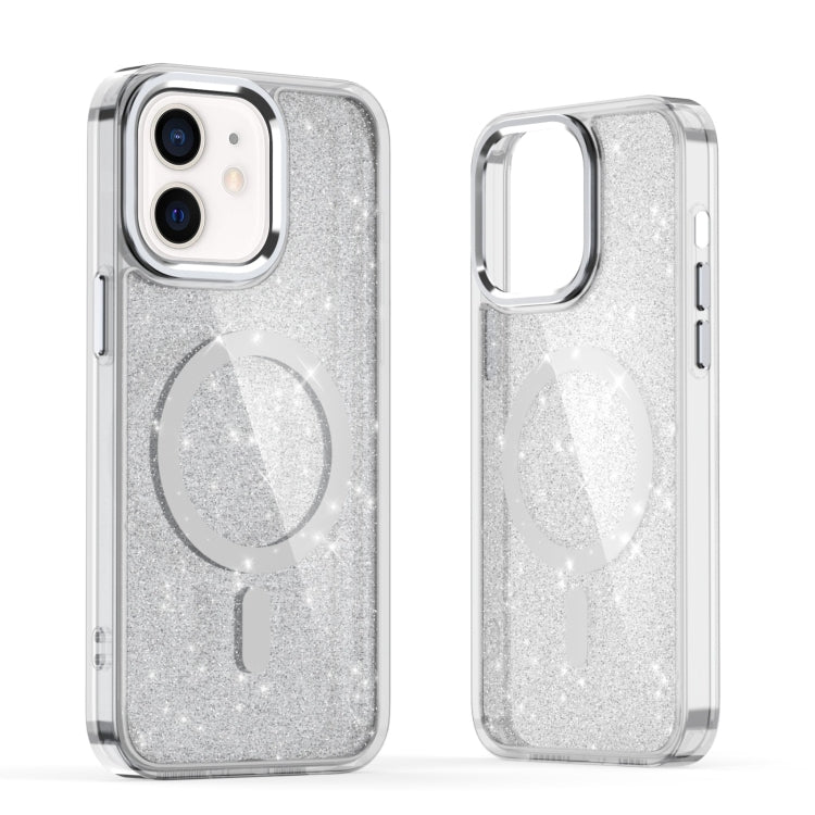 For iPhone 11 Glitter MagSafe Shockproof Phone Case(Grey) by buy2fix