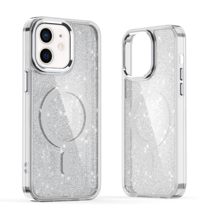 For iPhone 11 Glitter MagSafe Shockproof Phone Case(Grey) by buy2fix