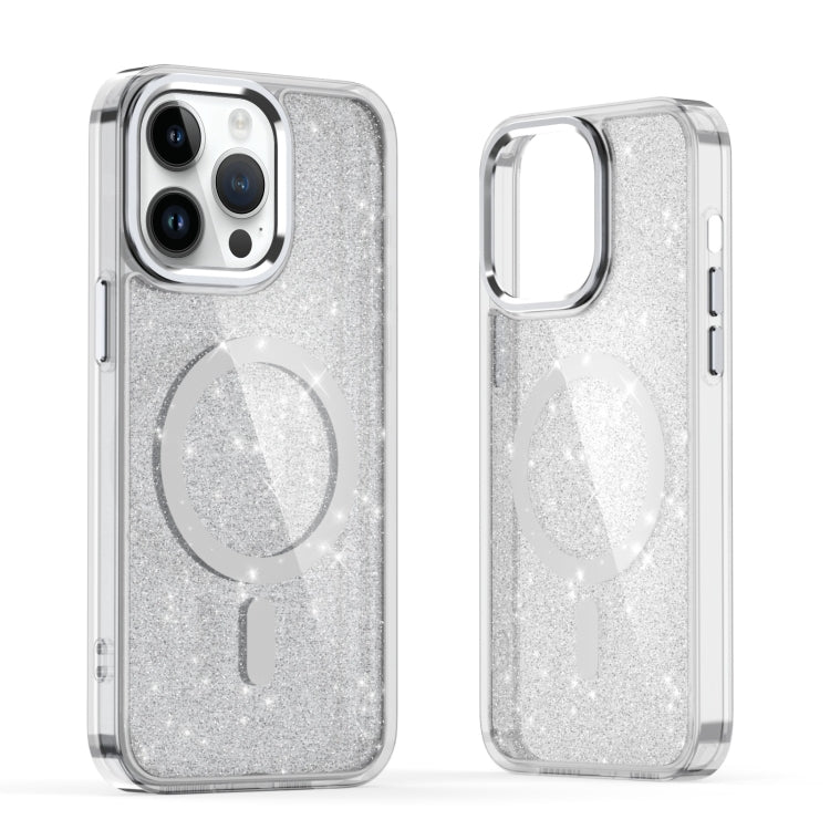 For iPhone 12 Pro Max Glitter MagSafe Shockproof Phone Case(Grey) - iPhone 12 Pro Max Cases by buy2fix | Online Shopping UK | buy2fix