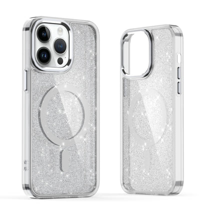 For iPhone 14 Pro Max Glitter MagSafe Shockproof Phone Case(Grey) - iPhone 14 Pro Max Cases by buy2fix | Online Shopping UK | buy2fix