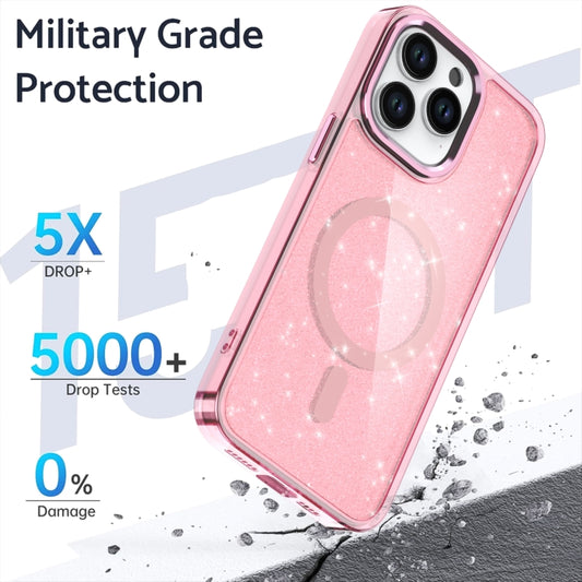 For iPhone 16 Plus Glitter MagSafe Shockproof Phone Case(Purple) by buy2fix