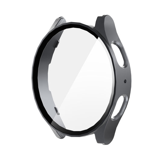 For Samsung Galaxy Watch7 44mm ENKAY Hat-Prince Full Coverage PC + Tempered Glass Film Integrated Watch Case(Gun Metal)
