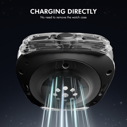 For Samsung Galaxy Watch Ultra 47mm / Ultra 2025 ENKAY Hat-Prince Electroplated Hard PC Cover + 0.2mm 9H Glass Screen Protector(Dark Green) by ENKAY