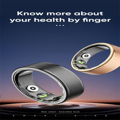 R03 SIZE 7 Smart Ring, Support Heart Rate / Blood Oxygen / Sleep / Multiple Sports Modes(Black) by buy2fix