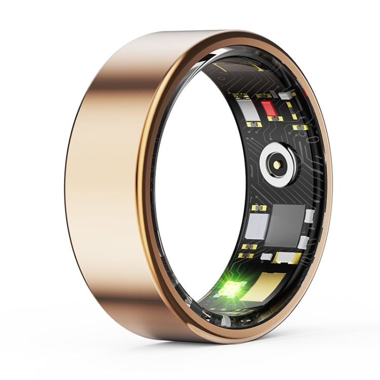 R11M SIZE 8 Smart Ring, Support Heart Rate / Blood Oxygen / Sleep / Multiple Sports Modes(Gold) by buy2fix
