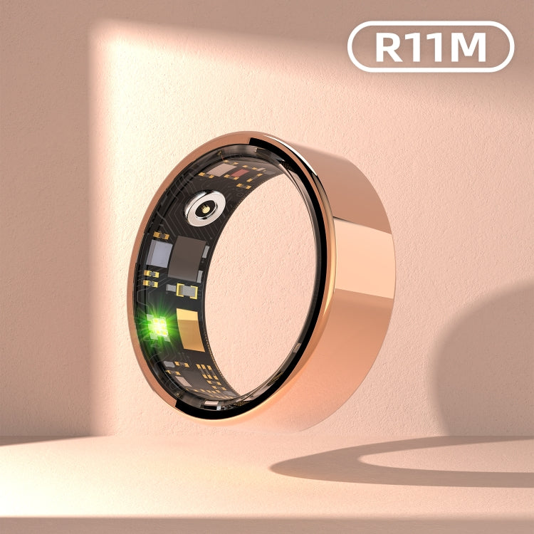 R11M SIZE 8 Smart Ring, Support Heart Rate / Blood Oxygen / Sleep / Multiple Sports Modes(Gold) by buy2fix