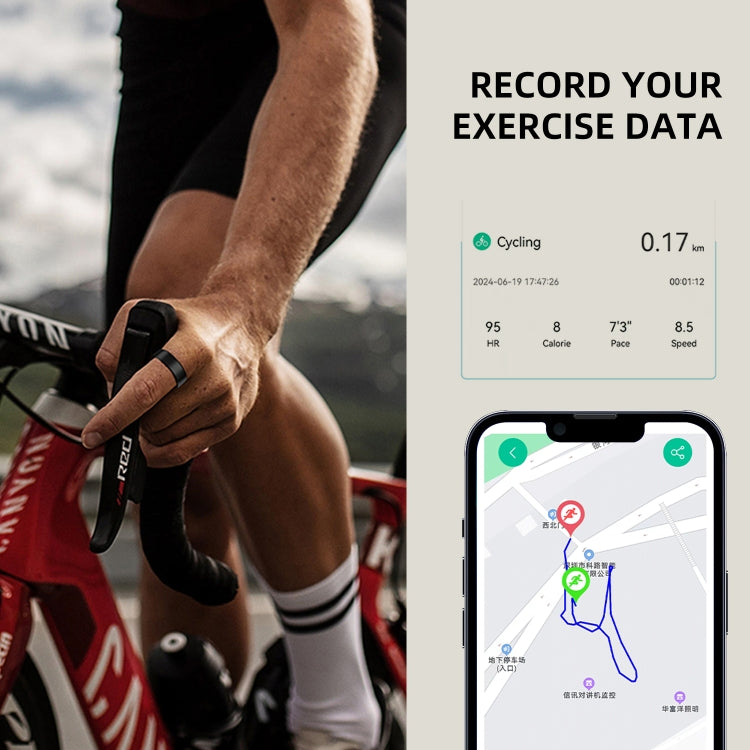 R11M SIZE 8 Smart Ring, Support Heart Rate / Blood Oxygen / Sleep / Multiple Sports Modes(Gold) by buy2fix