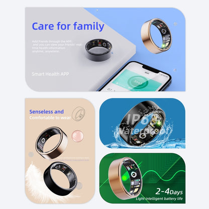 R11M SIZE 13 Smart Ring, Support Heart Rate / Blood Oxygen / Sleep / Multiple Sports Modes(Black) - Smart Rings / Smart Telephones by buy2fix | Online Shopping UK | buy2fix