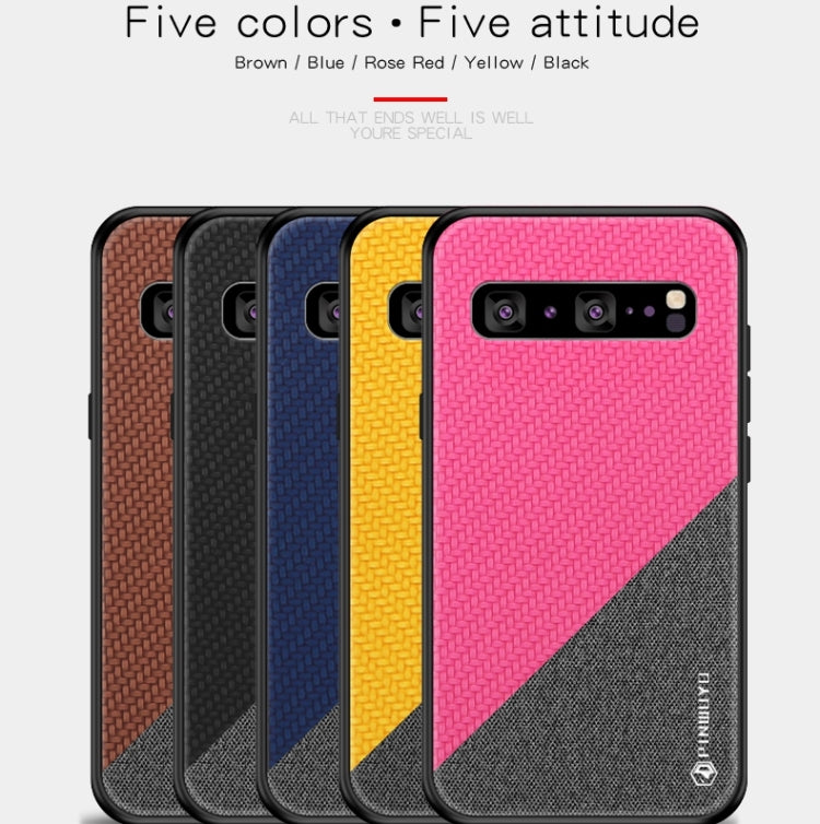 PINWUYO Honors Series Shockproof PC + TPU Protective Case for Galaxy S10 5G(Brown) - Galaxy Phone Cases by PINWUYO | Online Shopping UK | buy2fix