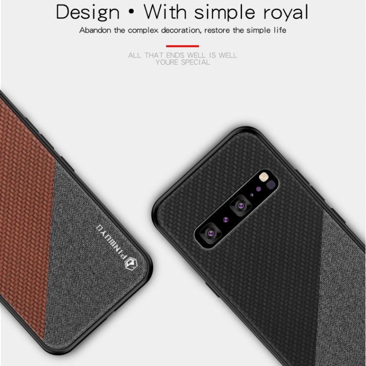 PINWUYO Honors Series Shockproof PC + TPU Protective Case for Galaxy S10 5G(Brown) - Galaxy Phone Cases by PINWUYO | Online Shopping UK | buy2fix