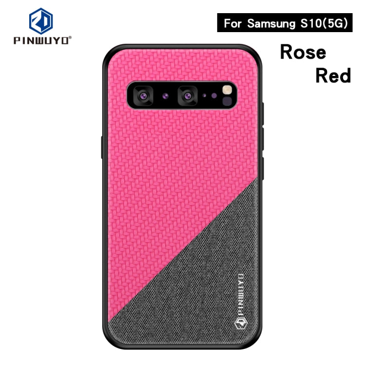 PINWUYO Honors Series Shockproof PC + TPU Protective Case for Galaxy S10 5G(Red) - Galaxy Phone Cases by PINWUYO | Online Shopping UK | buy2fix