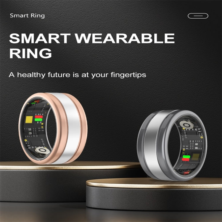 R18 SIZE 12 Smart Ring, Support Heart Rate / Blood Oxygen / Sleep / Multiple Sports Modes(Gold) by buy2fix