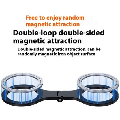 D59 Aluminum Alloy Finger Ring Grip MagSafe Dual Magnetic Phone Back Dual Ring Holder - Ring Holder by buy2fix | Online Shopping UK | buy2fix