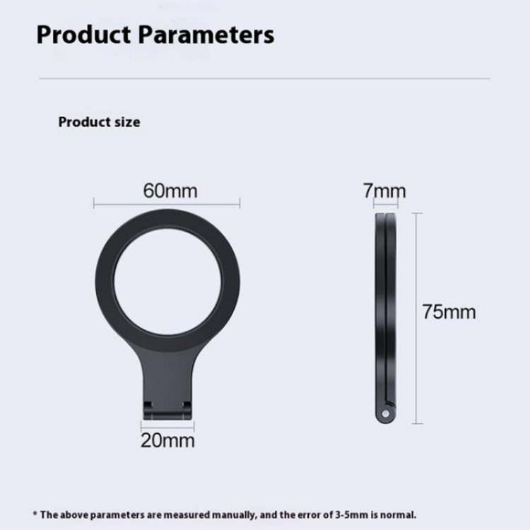 D59 Aluminum Alloy Finger Ring Grip MagSafe Dual Magnetic Phone Back Dual Ring Holder - Ring Holder by buy2fix | Online Shopping UK | buy2fix