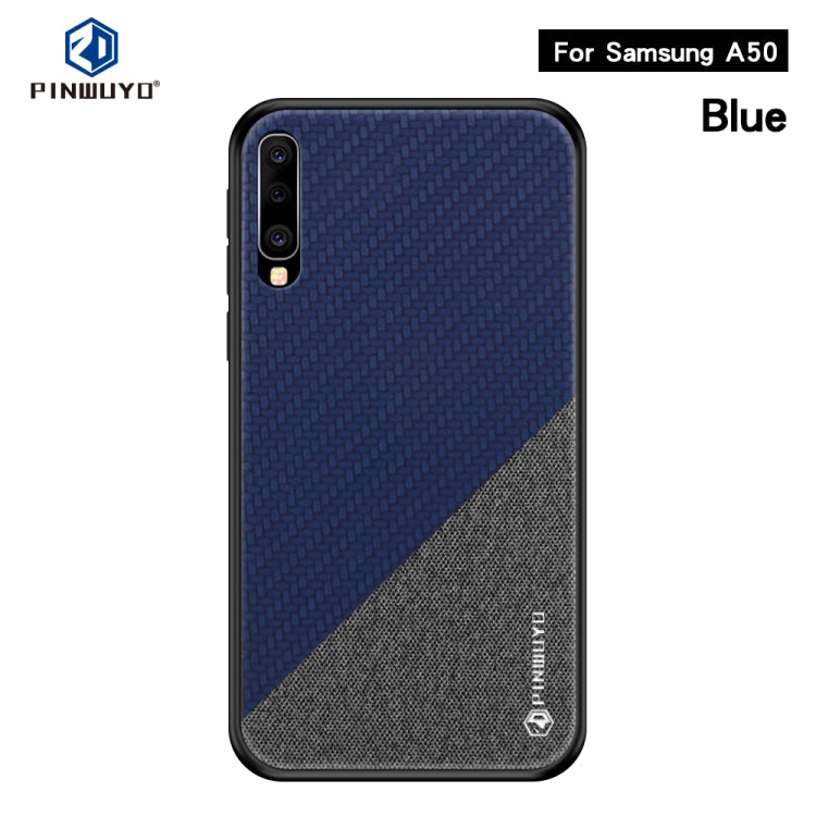 PINWUYO Honors Series Shockproof PC + TPU Protective Case for Galaxy A50(Blue) - Galaxy Phone Cases by PINWUYO | Online Shopping UK | buy2fix
